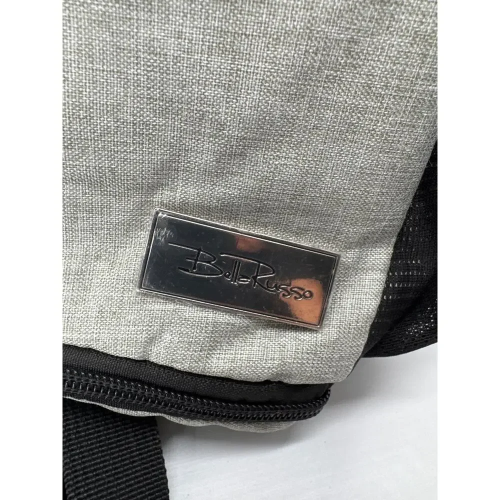 Bella Russo crossbody sling bag over shoulder padded strap gray chest bag